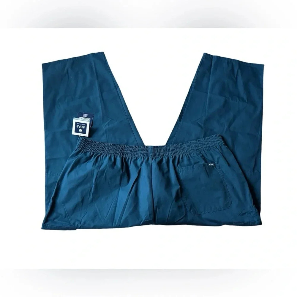 Adar Uniforms Scrub Bottoms Side Pockets Size 5X New Caribbean Blue
